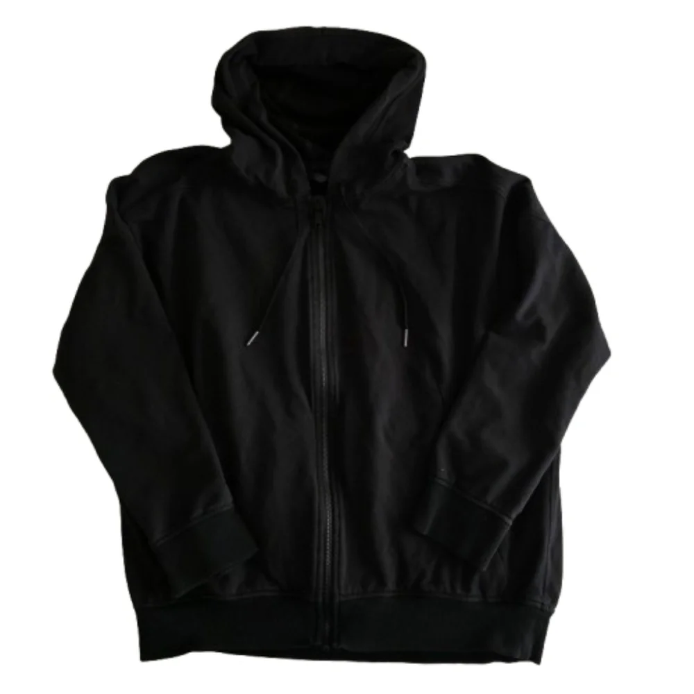 Lululemon Set Aside Zip Up Hoodie Sweatshirt Black Cotton-wool French Terry